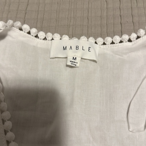 COTTON EYELET WRAP DRESS - OFF WHITE - Picture 7 of 7